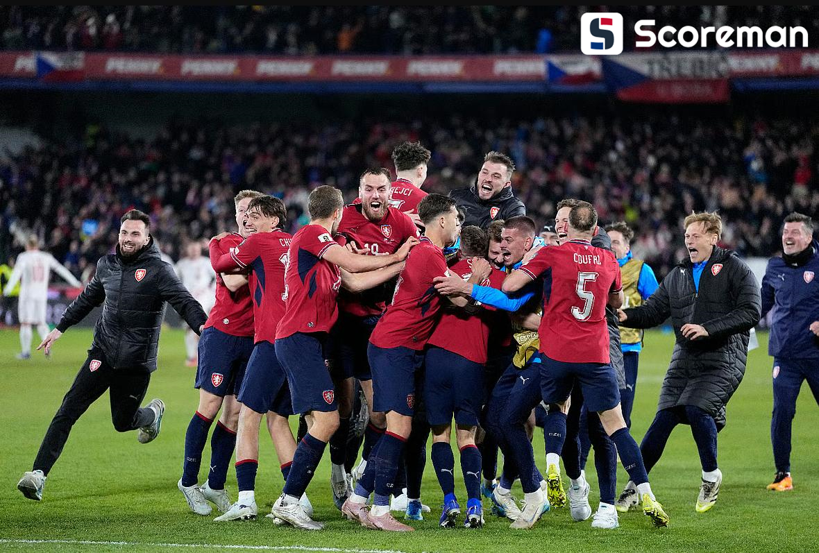 체코, 덴마크 꺾고 20년 만에 월드컵 본선 진출